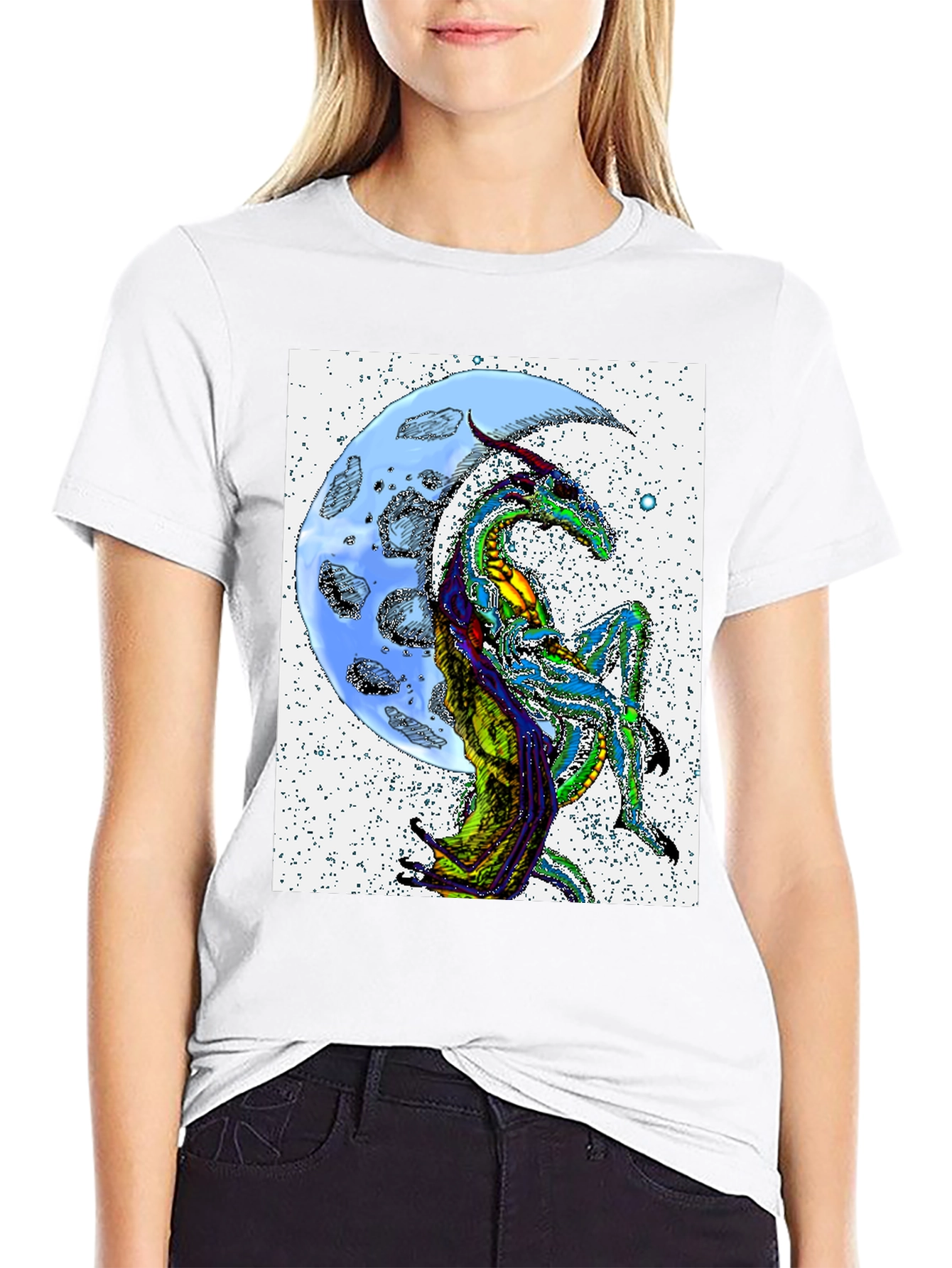 Dragon Moon T-Shirt - Unique Graphic Tee
