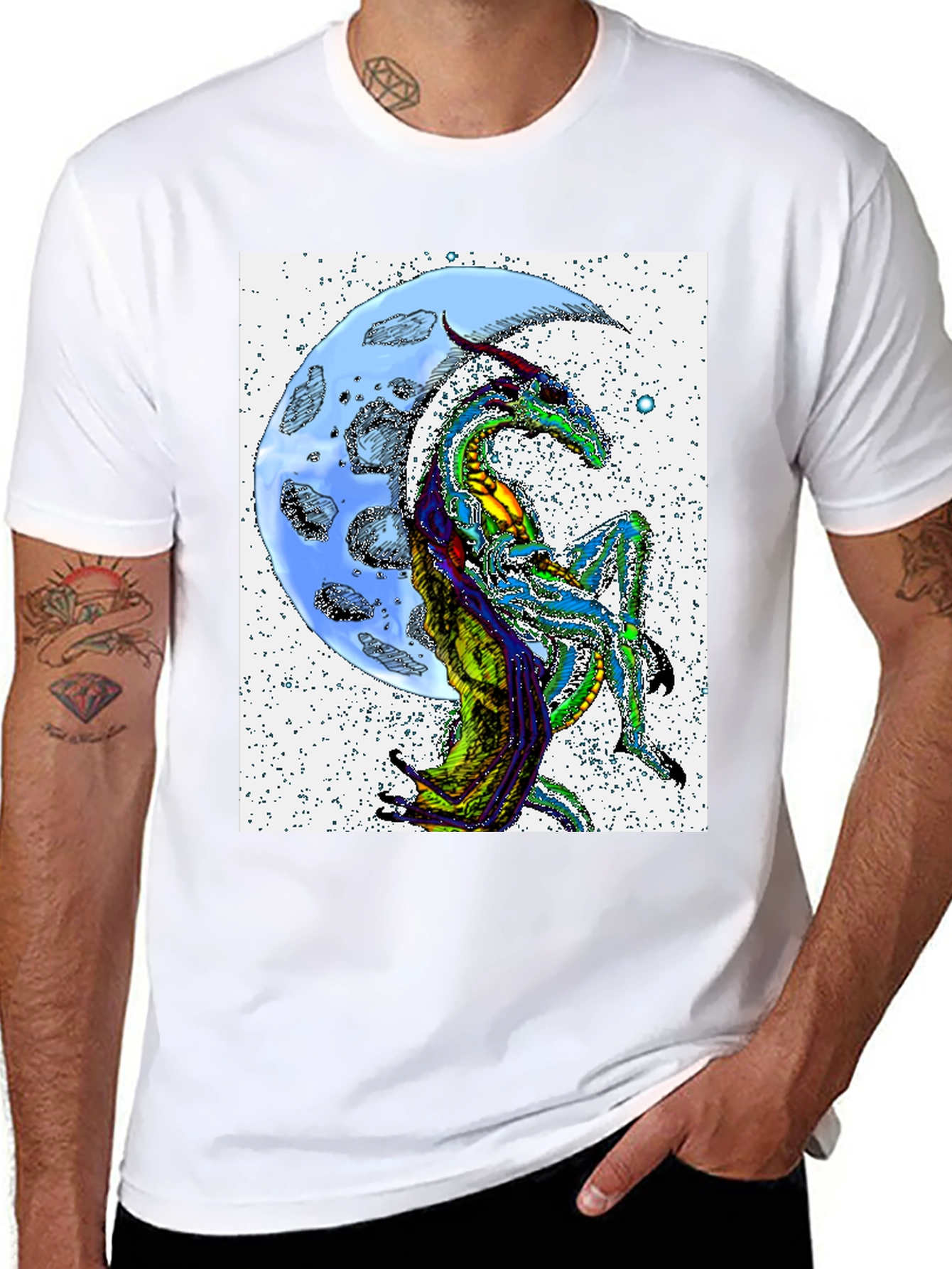 Dragon Moon T-Shirt - Unique Graphic Tee