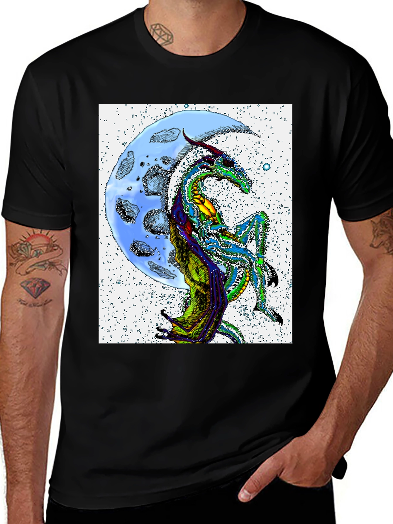 Dragon Moon T-Shirt - Unique Graphic Tee