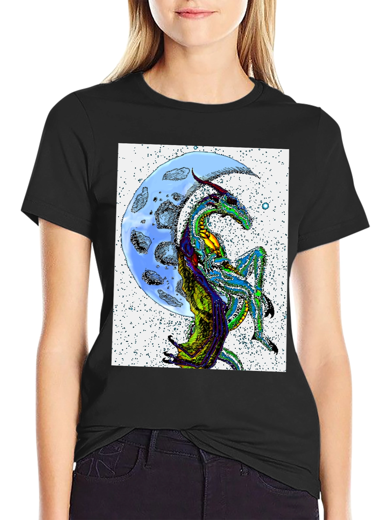 Dragon Moon T-Shirt - Unique Graphic Tee