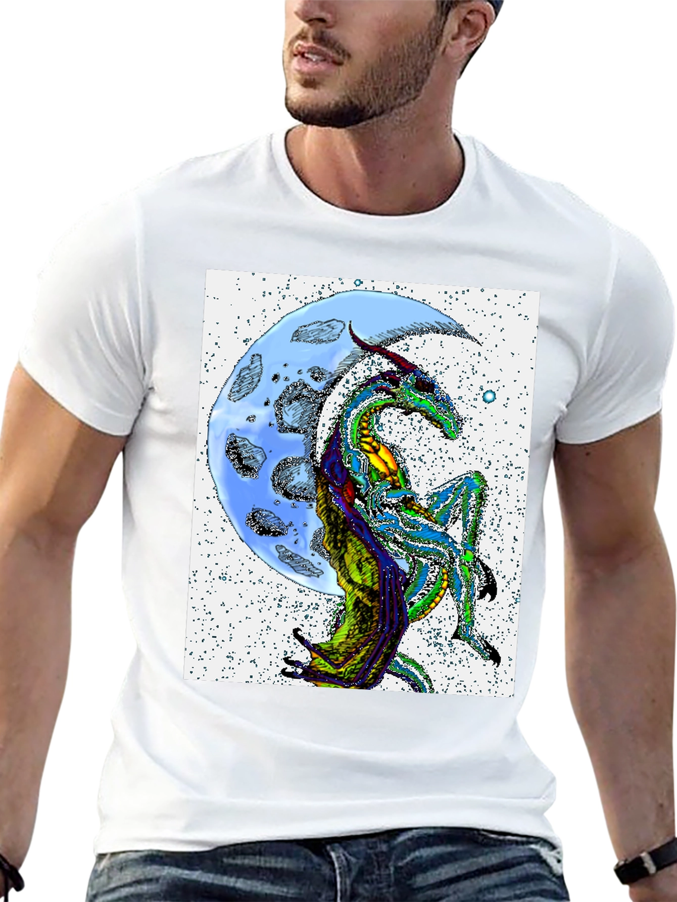 Dragon Moon T-Shirt - Unique Graphic Tee