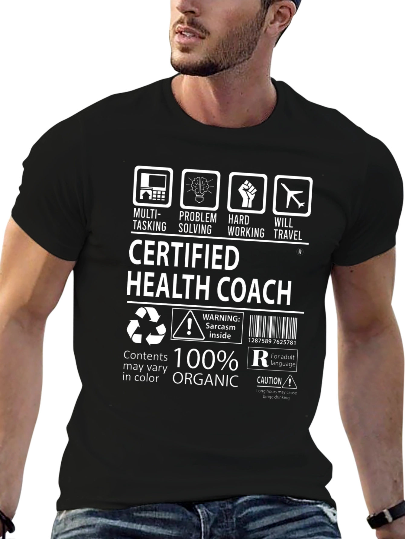 Certified Health Coach 100% Organic T-Shirt