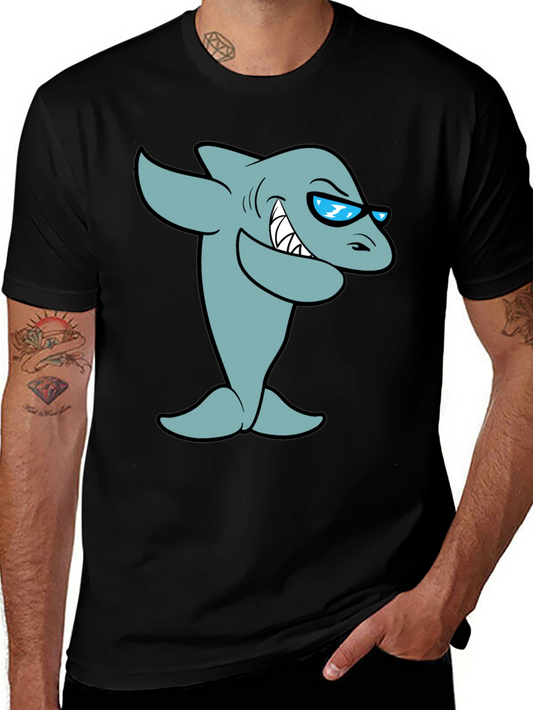 Cool Cartoon Shark Graphic T-Shirt