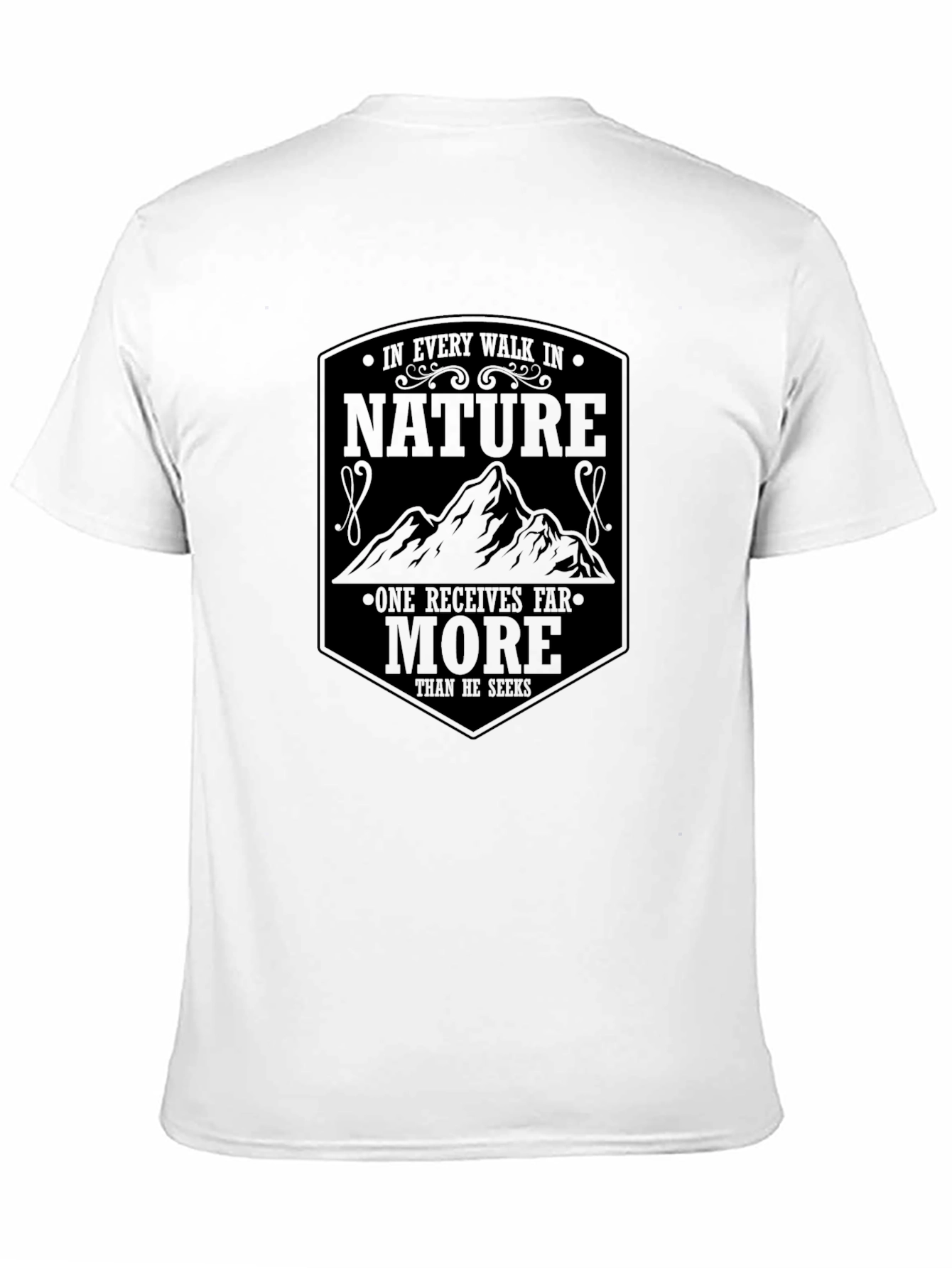 Nature Quote Graphic Tee - Black