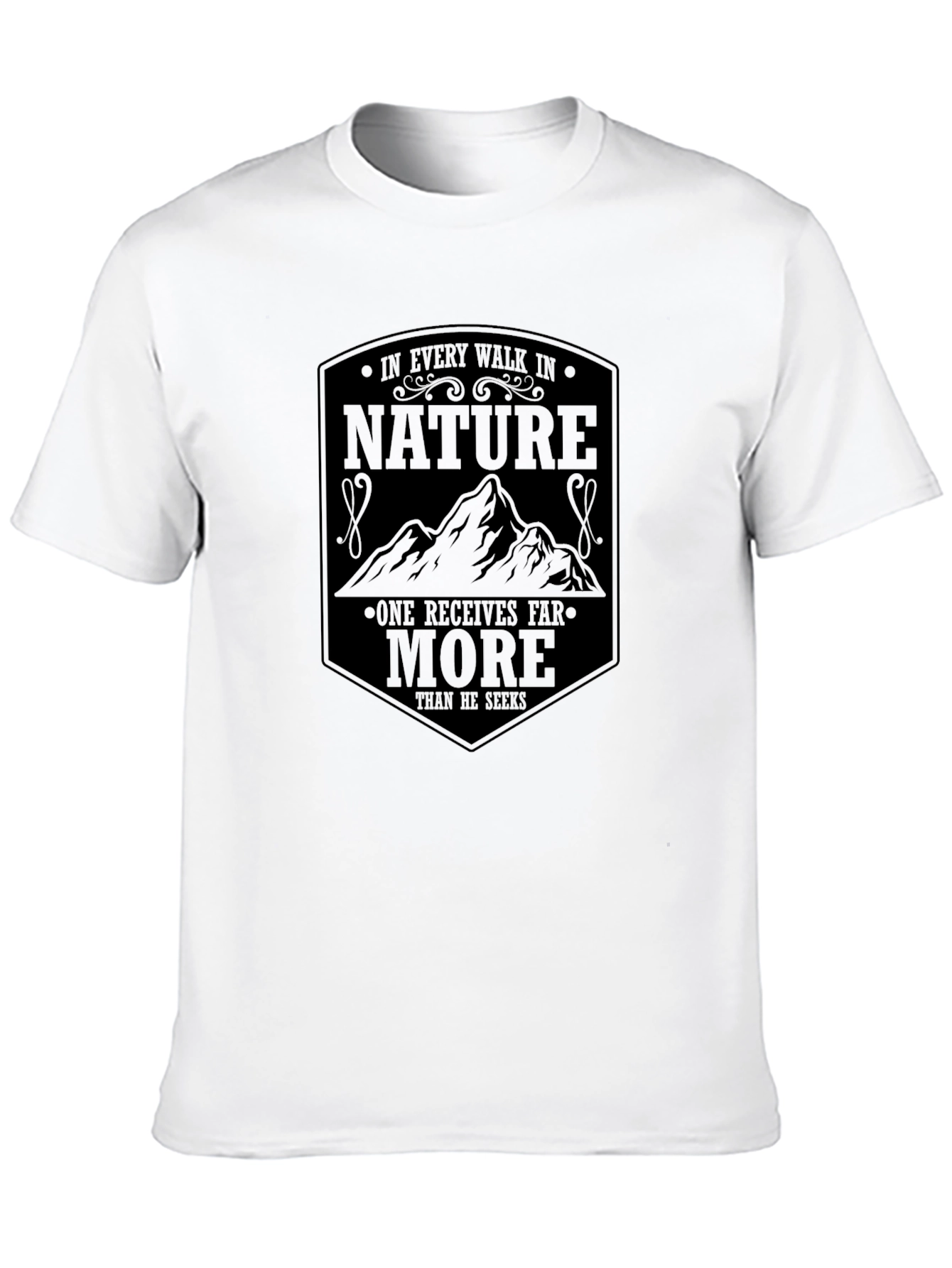 Nature Quote Graphic Tee - Black