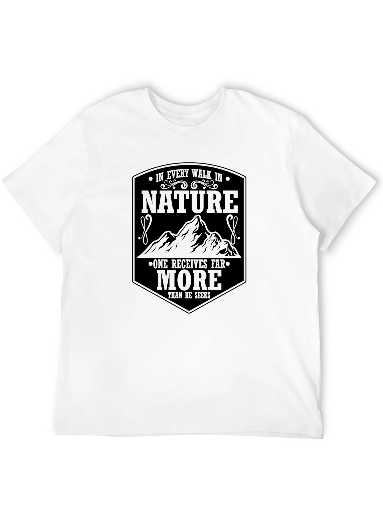 Nature Quote Graphic Tee - Black