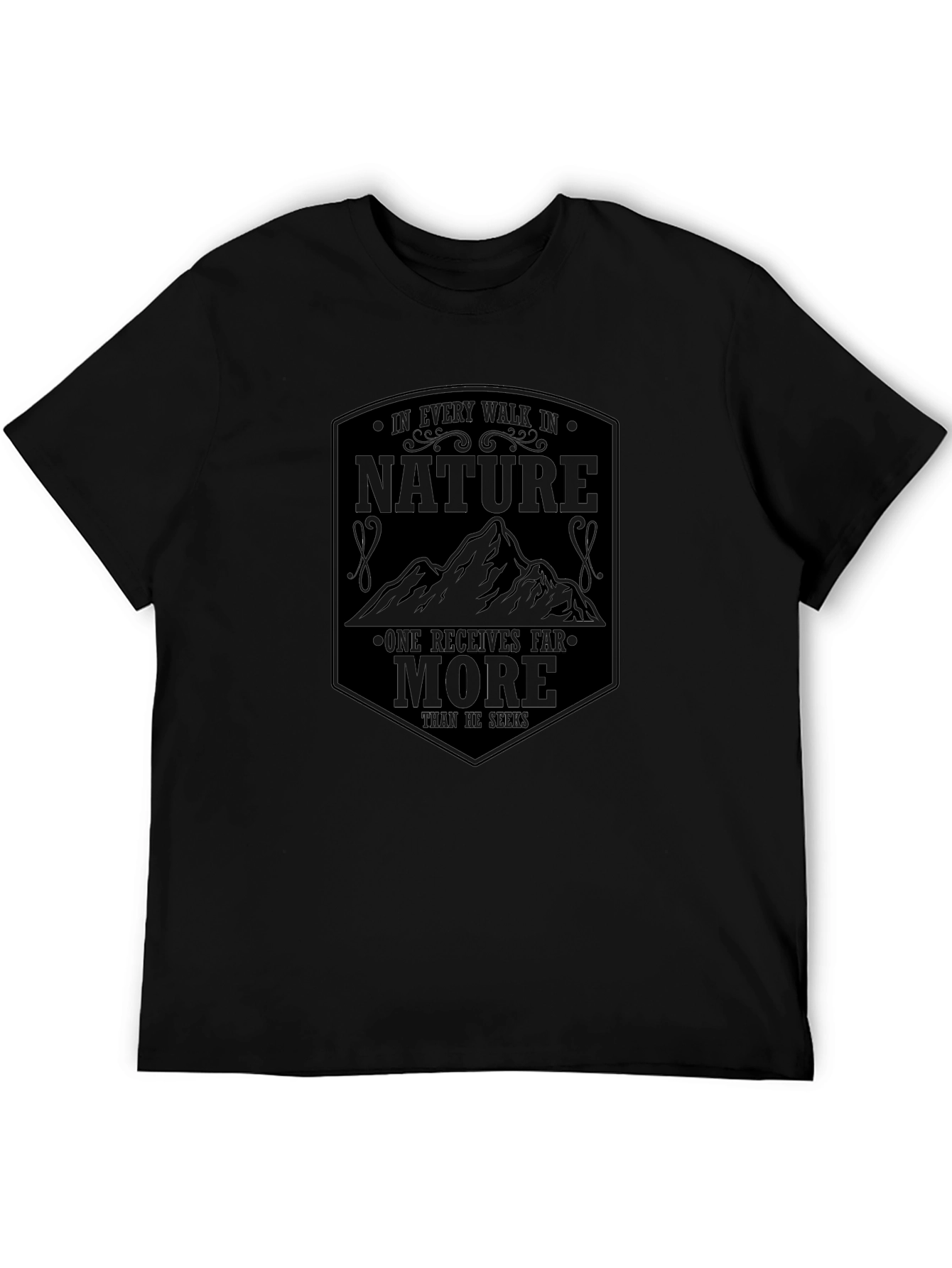 Nature Quote Graphic Tee - Black