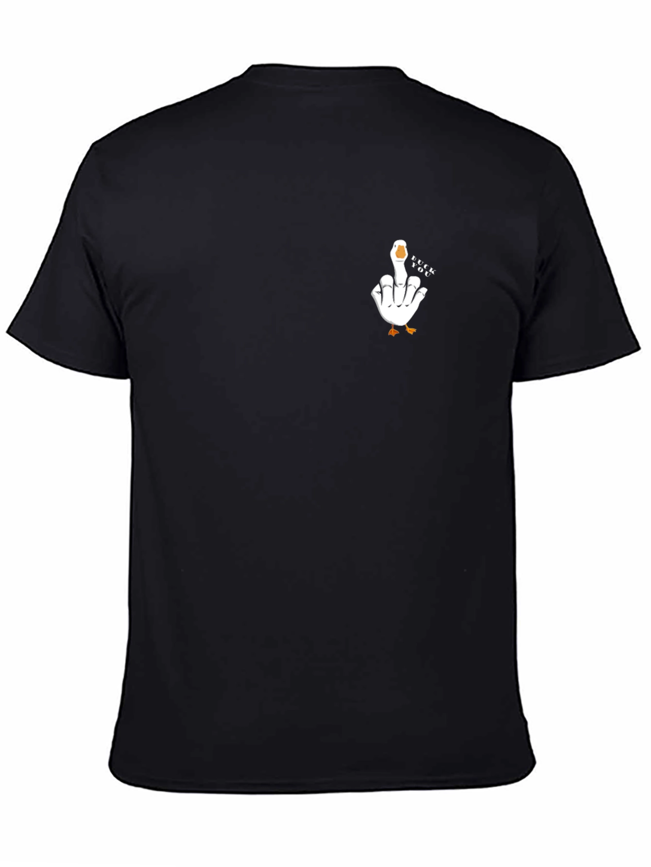 Goose Giving the Middle Finger Tee - Black