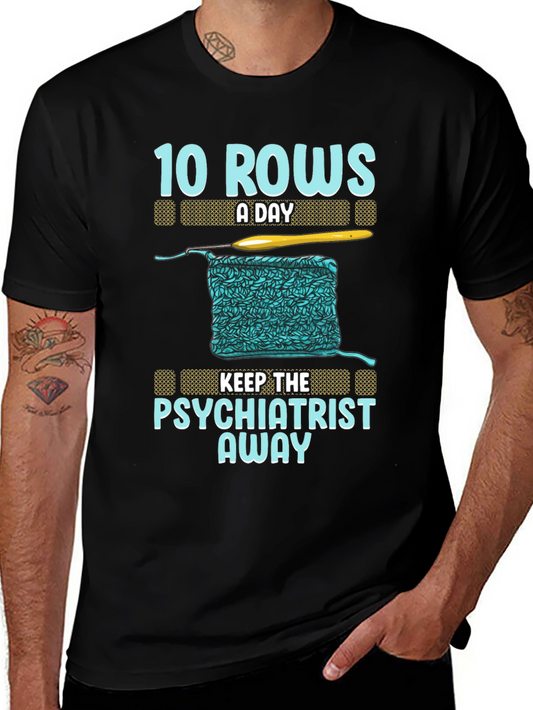 Crochet T-Shirt: 10 Rows A Day Keeps Psychiatrist Away