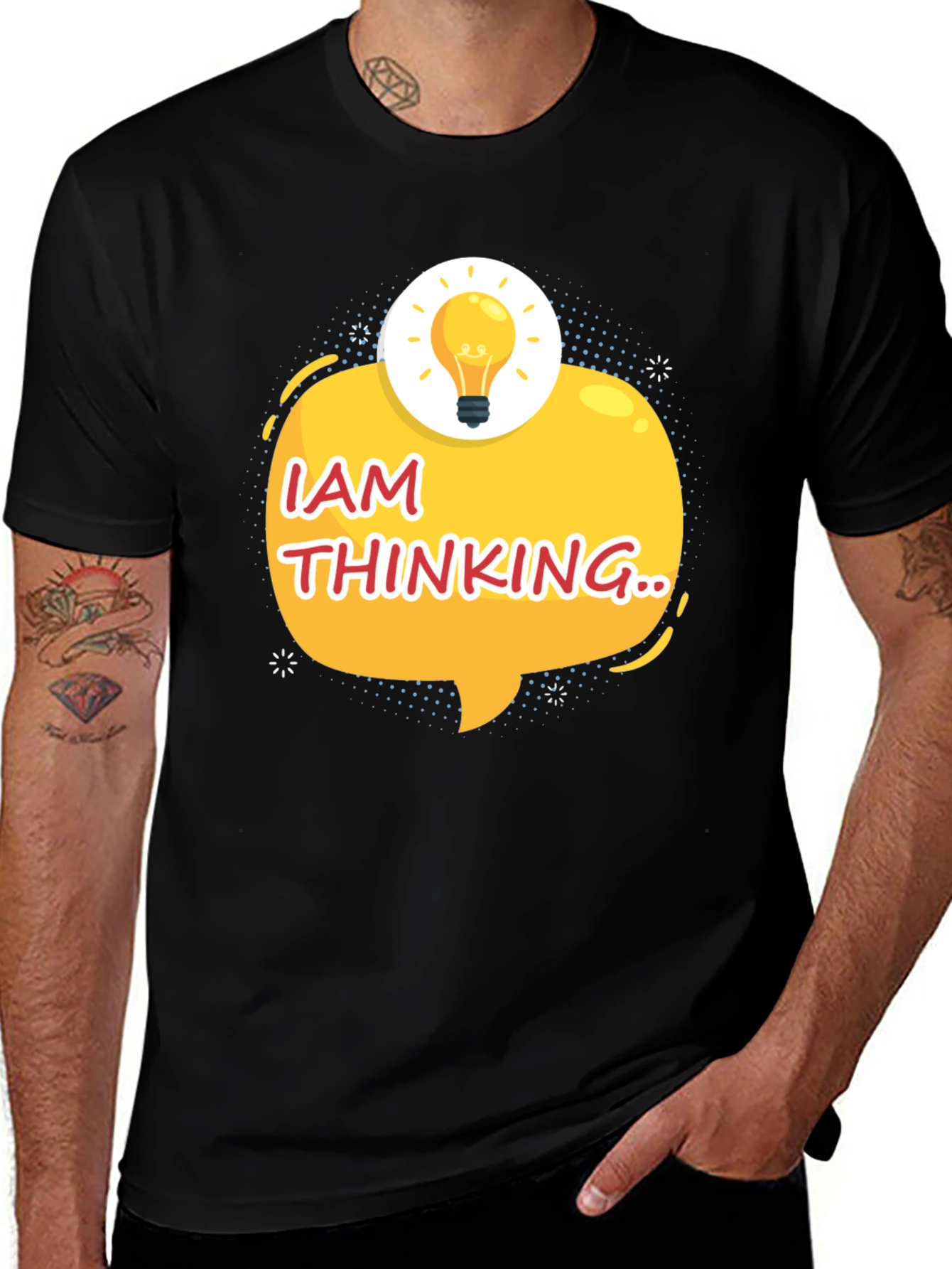 I am Thinking Black T-Shirt - Creative Idea Tee