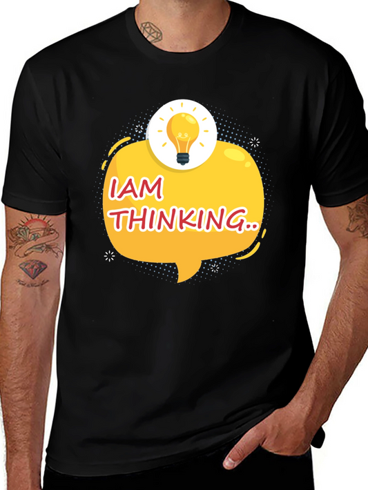 I am Thinking Black T-Shirt - Creative Idea Tee