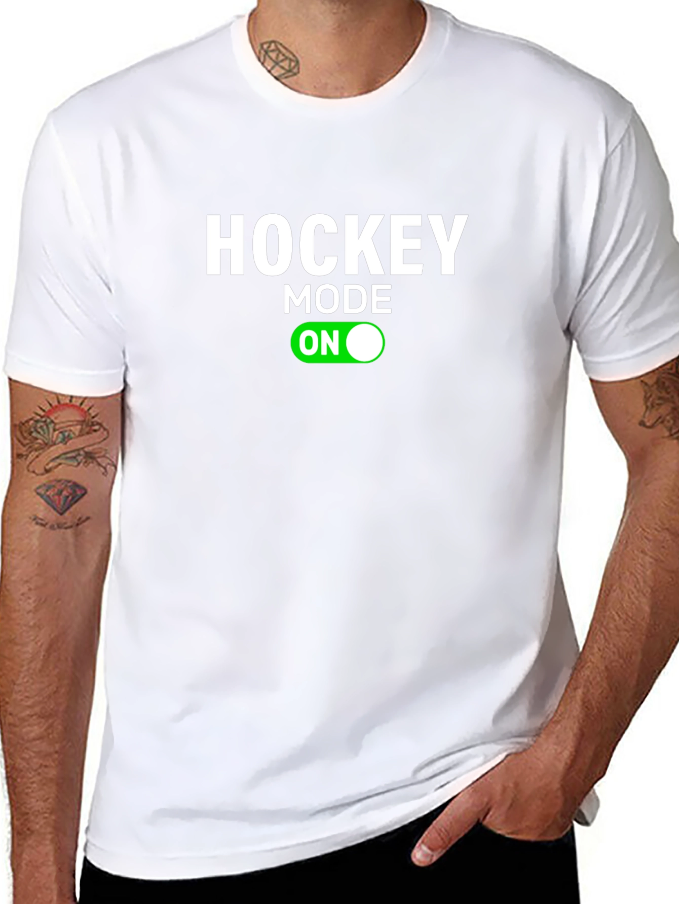 Hockey Mode ON Black T-Shirt