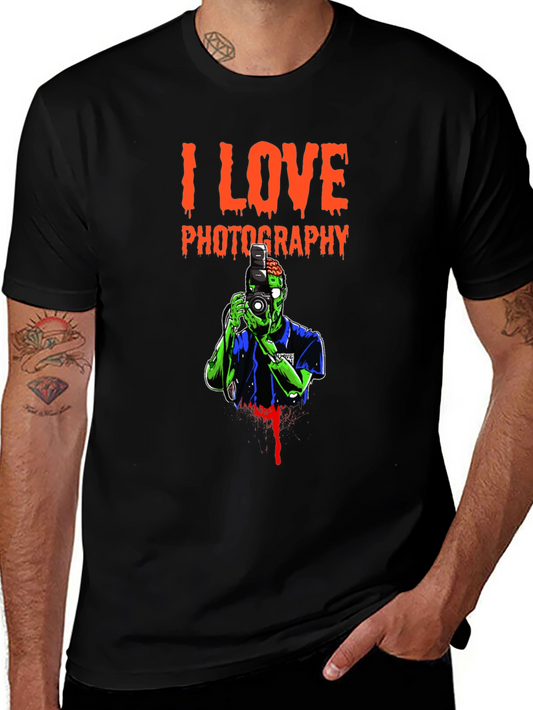 I Love Photography Zombie Graphic T-Shirt