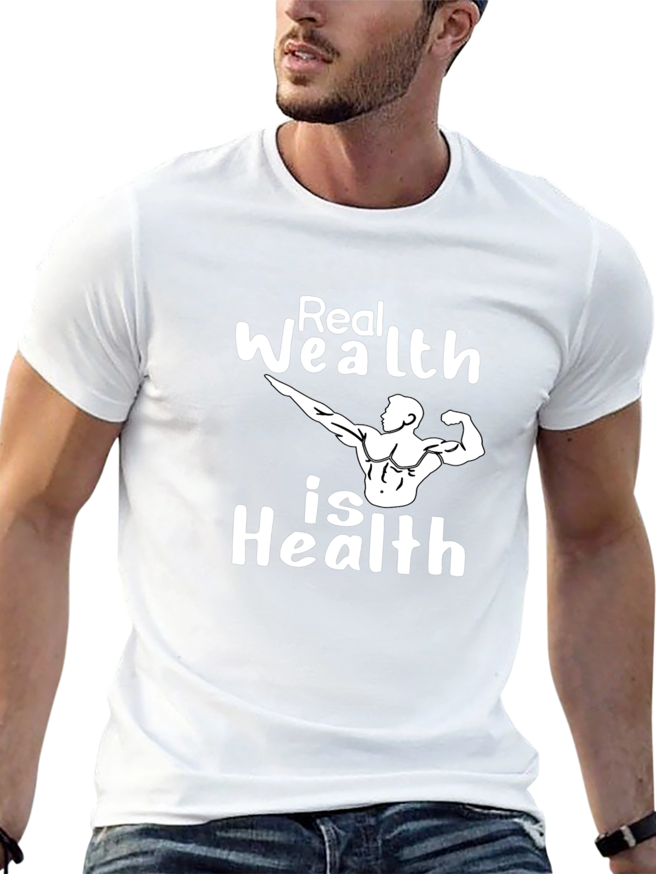 Real Wealth Is Health Graphic T-Shirt
