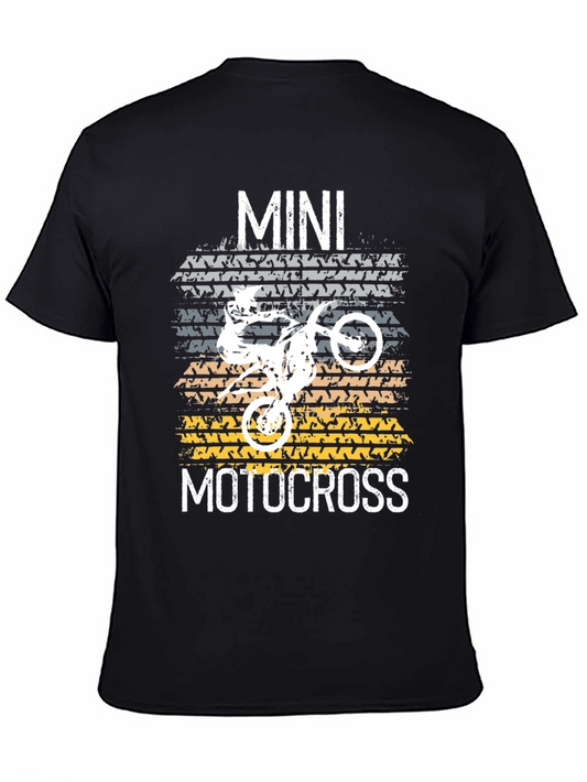 Mini Motocross Graphic Tee - Black Cotton T-Shirt