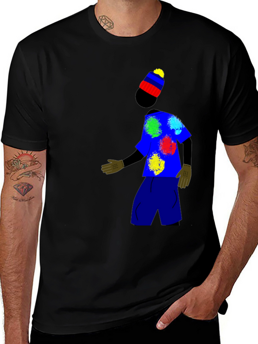 Funky T-Shirt with Abstract Character Design