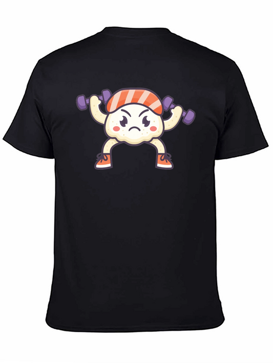 Sushi Workout T-Shirt - Black Cotton Tee