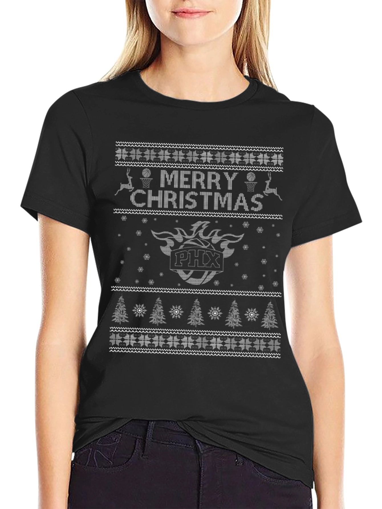 Phoenix Suns Merry Christmas Ugly Sweater T-Shirt