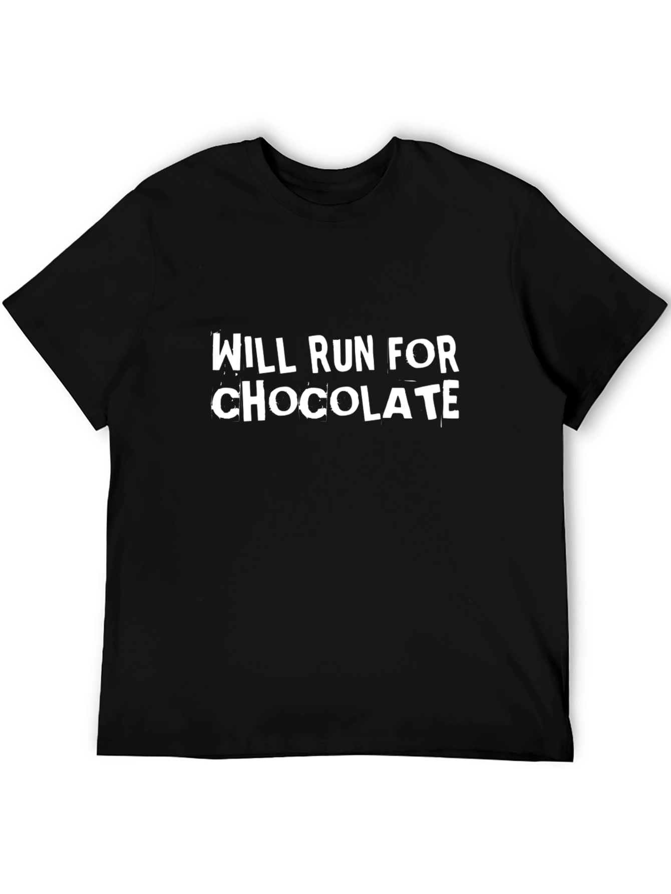 Will Run for Chocolate Black T-Shirt