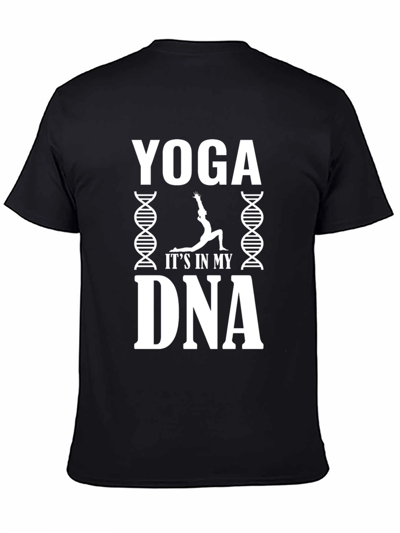 Yoga Its in My DNA Graphic Black T-Shirt