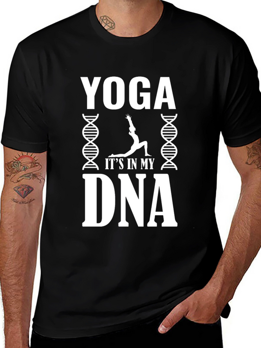 Yoga Its in My DNA Graphic Black T-Shirt