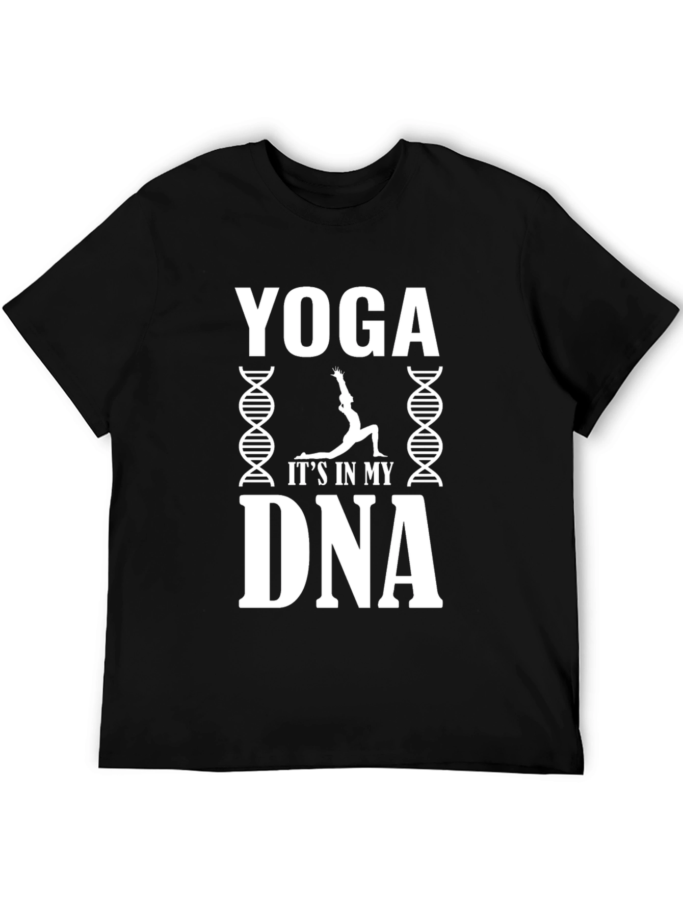 Yoga Its in My DNA Graphic Black T-Shirt