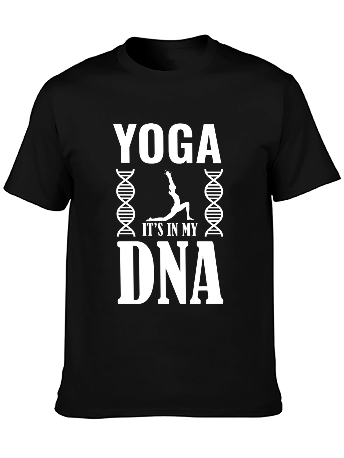 Yoga Its in My DNA Graphic Black T-Shirt