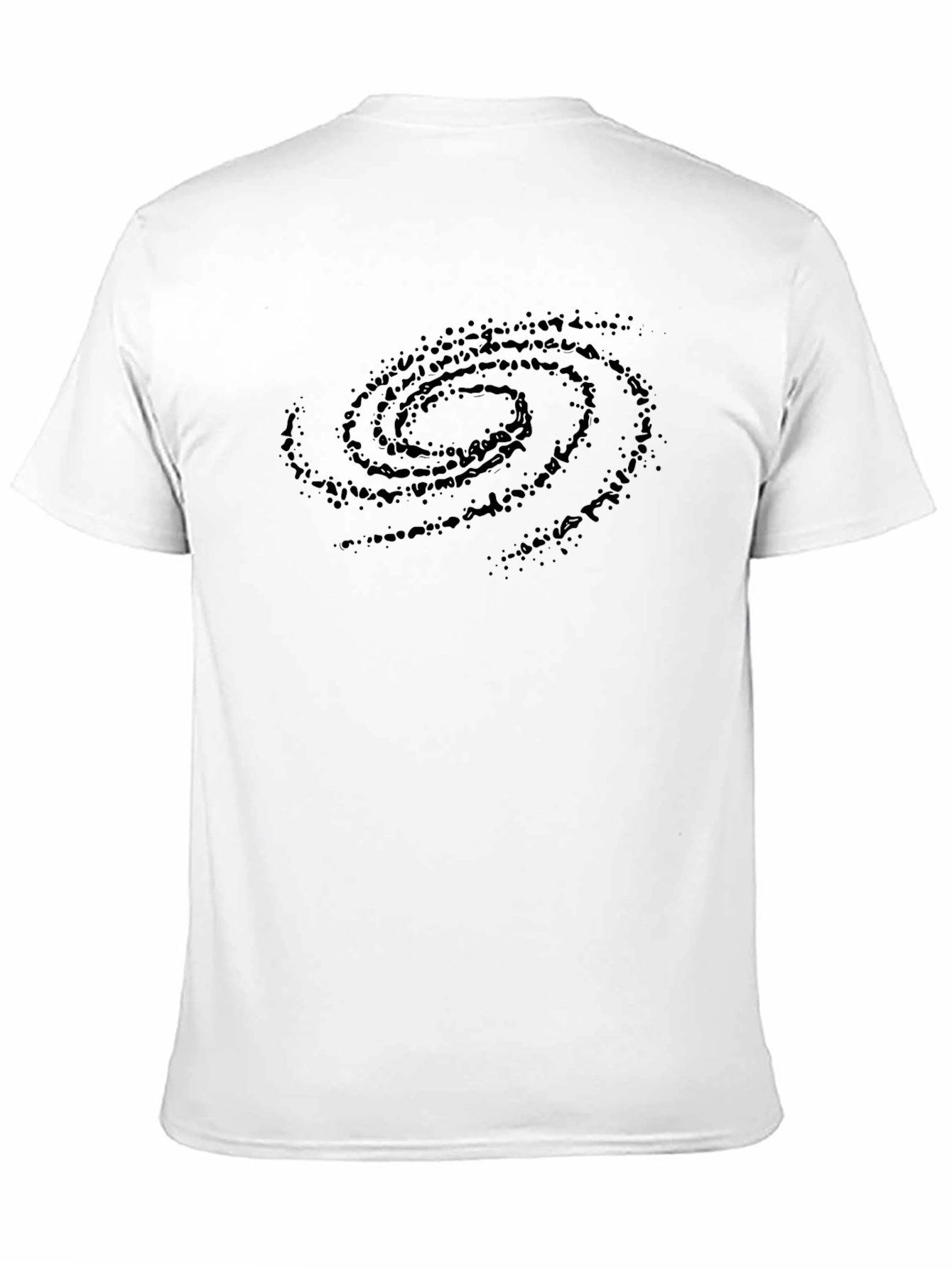 Galaxy Spiral Graphic Print T-Shirt - Black