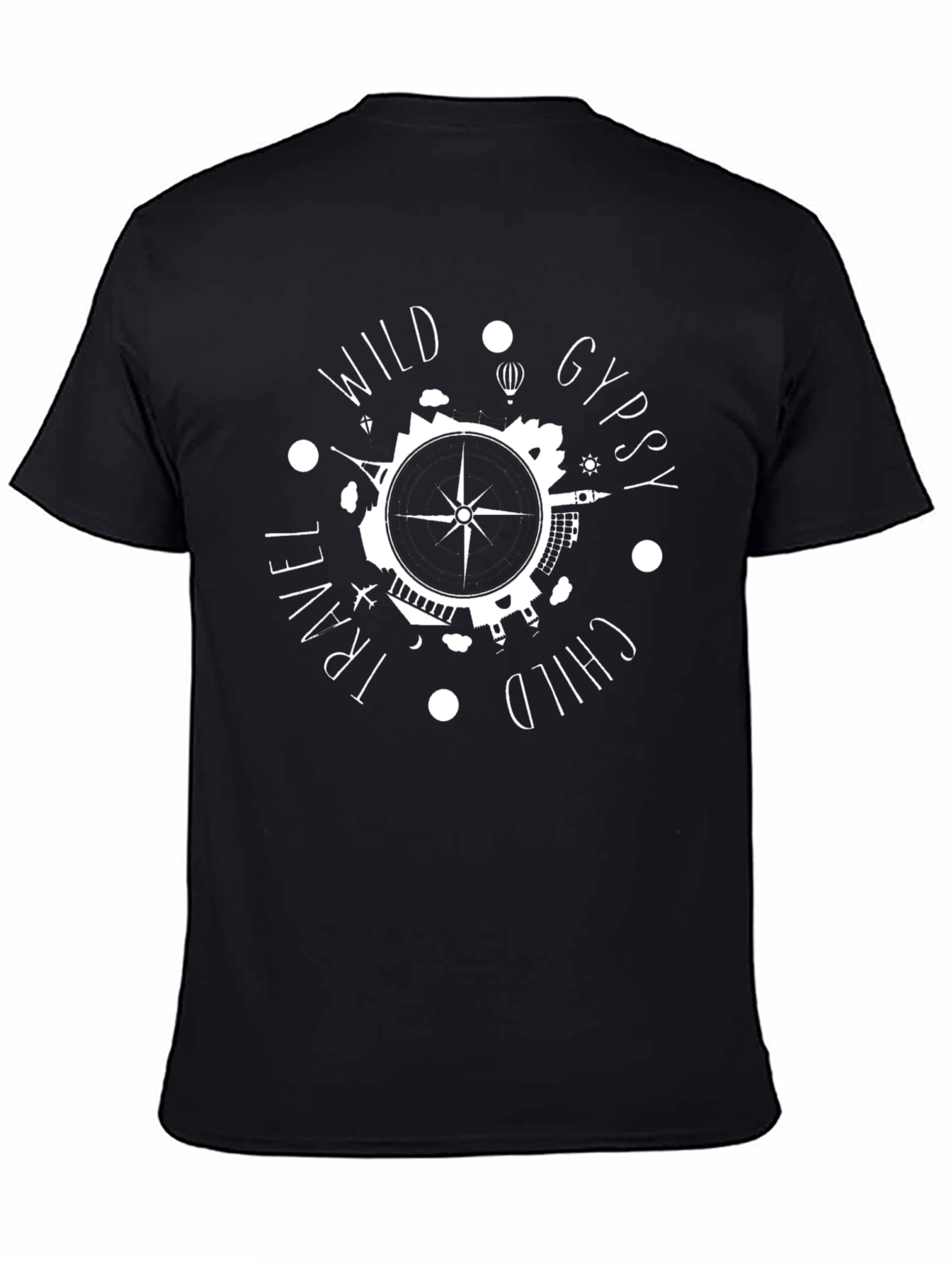Wild Gypsy Travel Child Black Graphic Tee