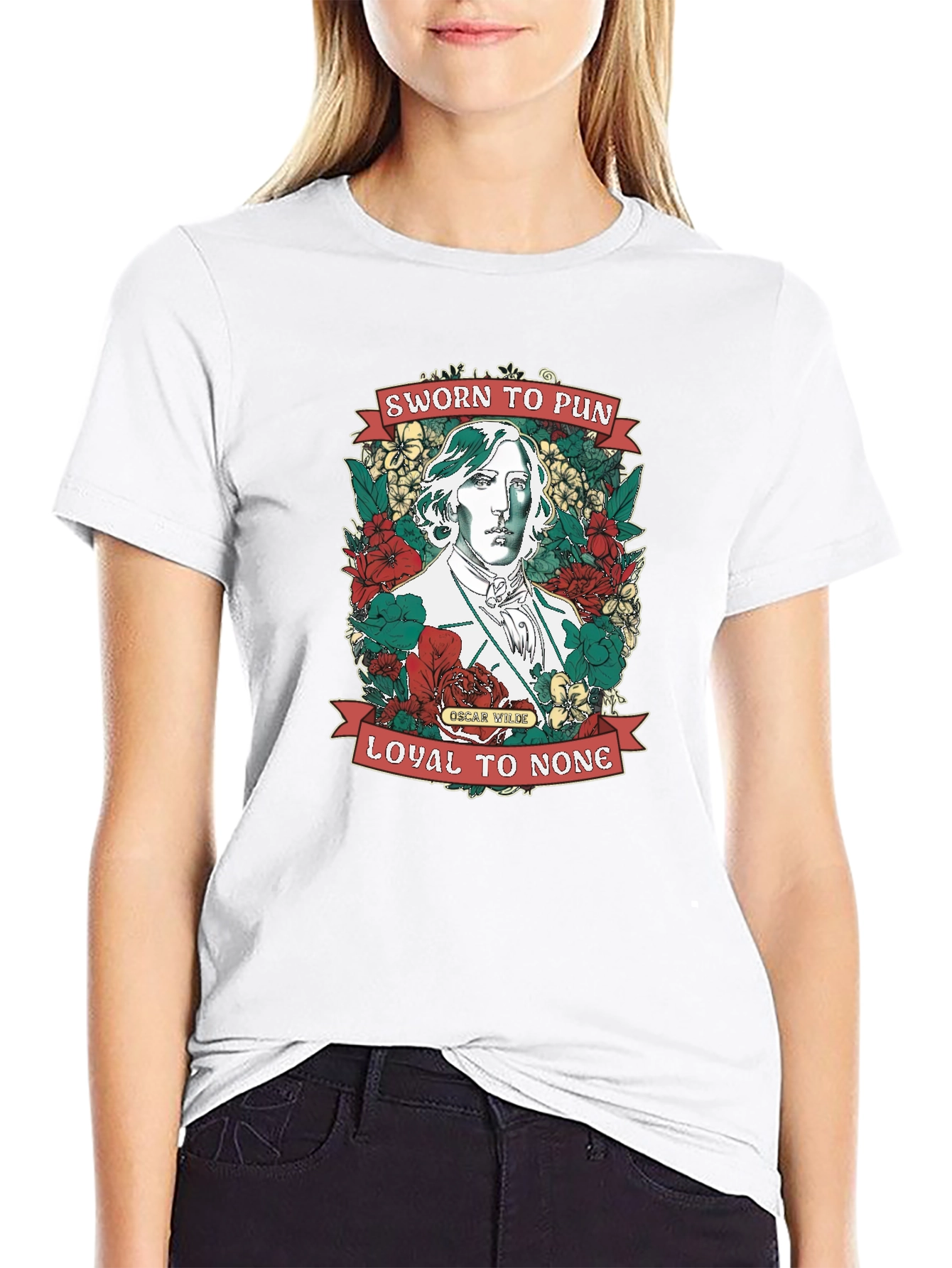 Sworn to Pun Oscar Wilde Graphic T-Shirt