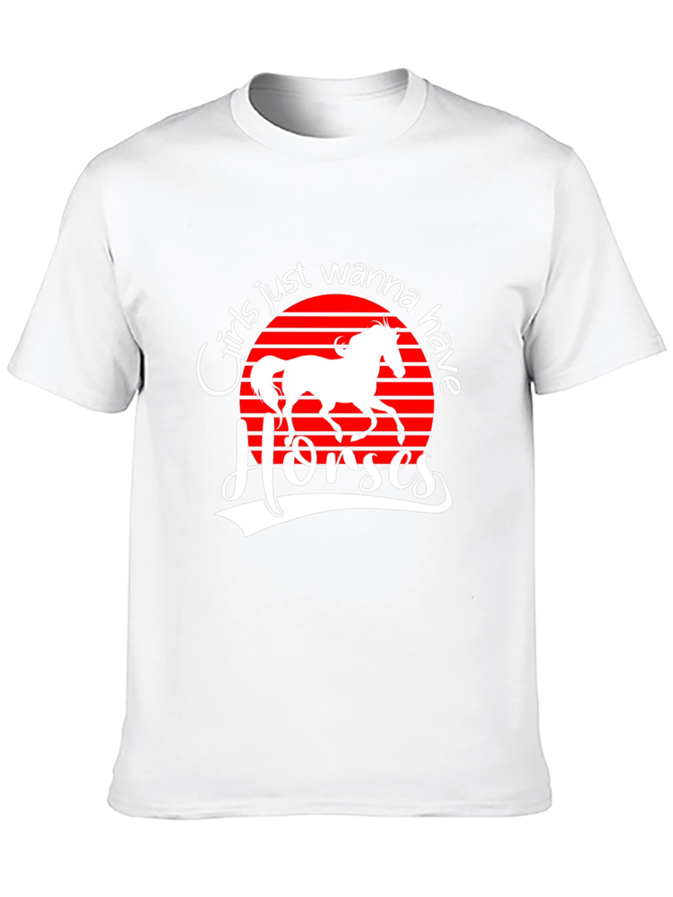 Girls Just Wanna Have Horses Black T-Shirt