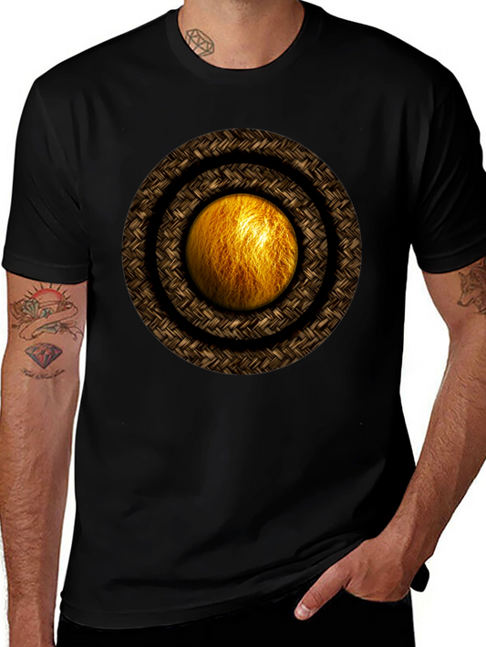 Geometric Orb Graphic Tee - Unique Design