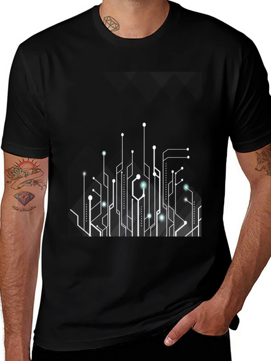 Circuit Board Graphic Tee - Black