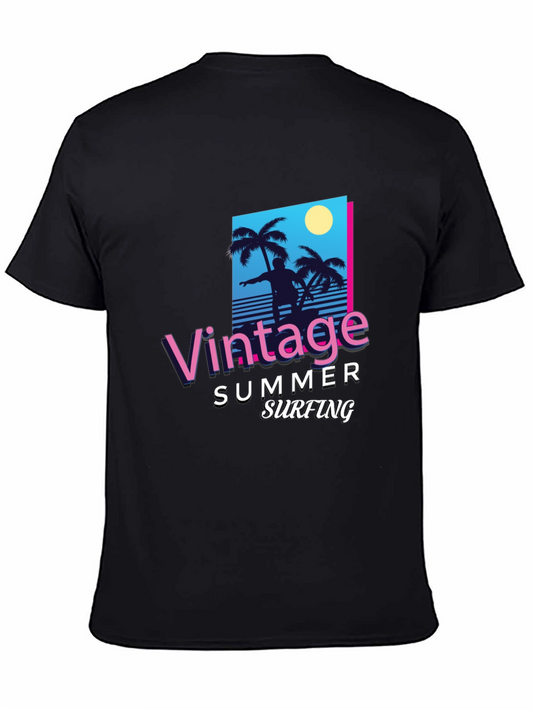 Vintage Summer Surfing Graphic Tee