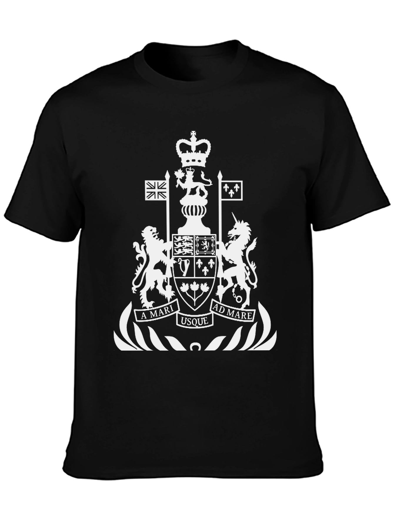 Canada Coat of Arms Black T-Shirt