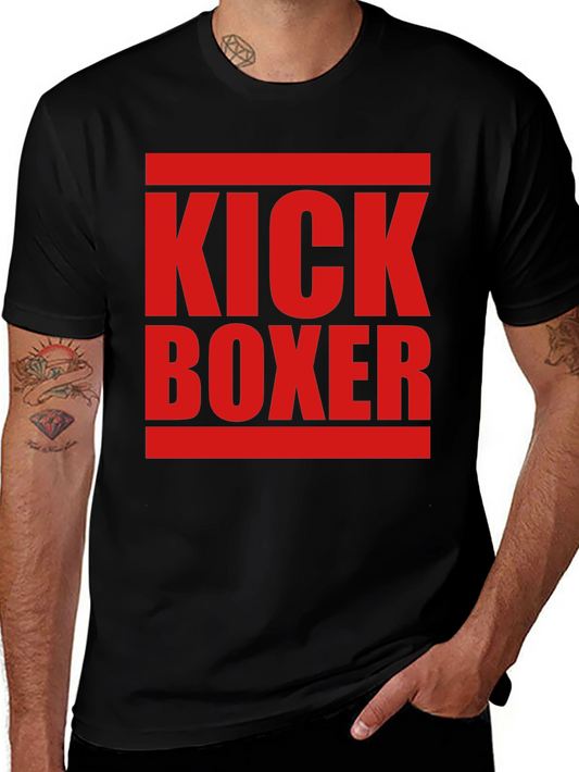 Kick Boxer Graphic Tee - Bold Red Print