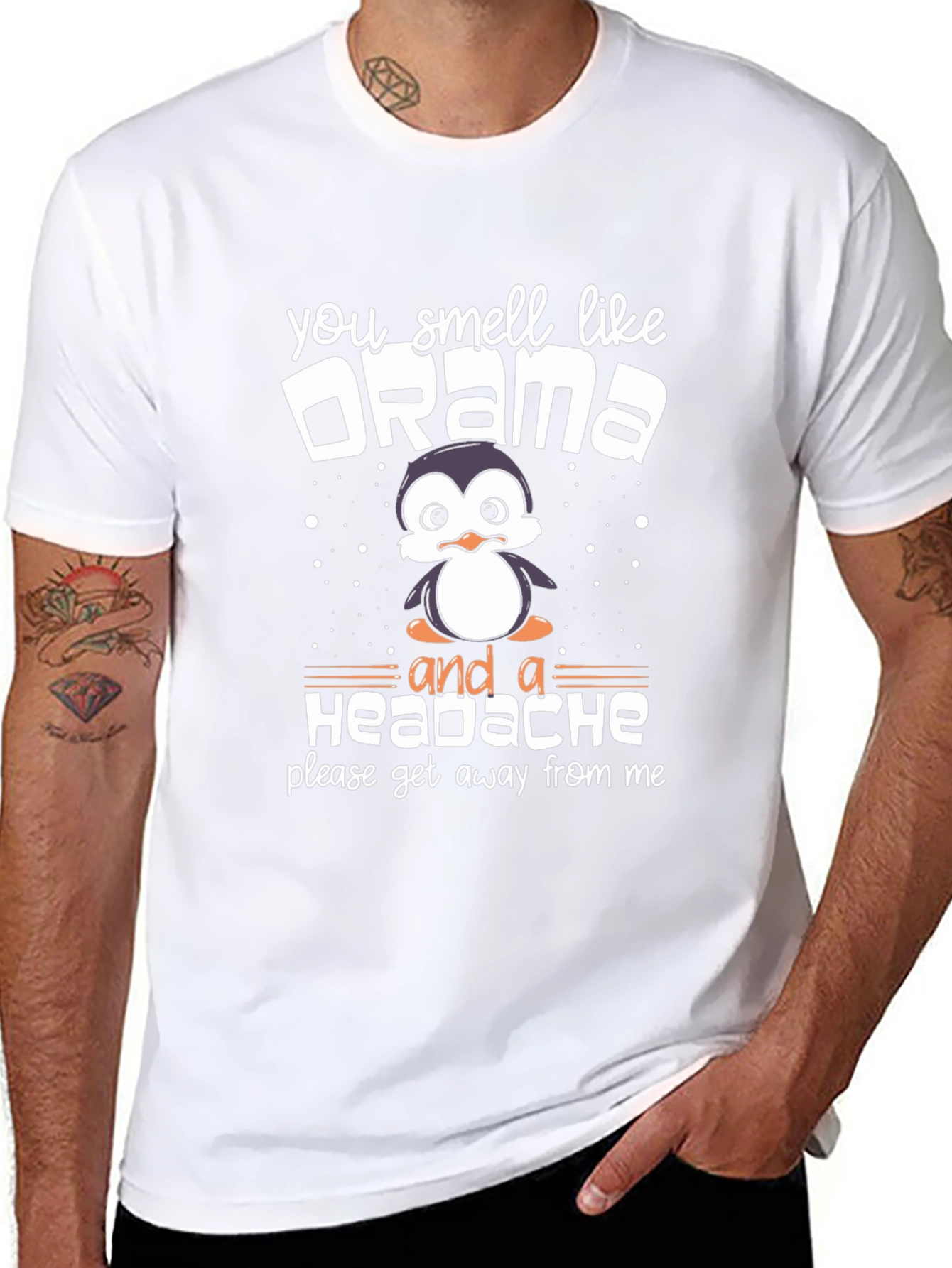 Drama Penguin T-Shirt Funny Sarcastic