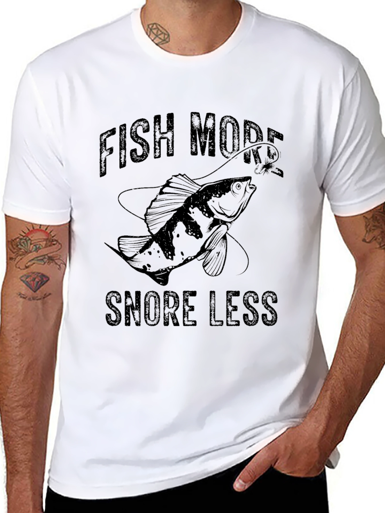 Fish More Snore Less Graphic Tee