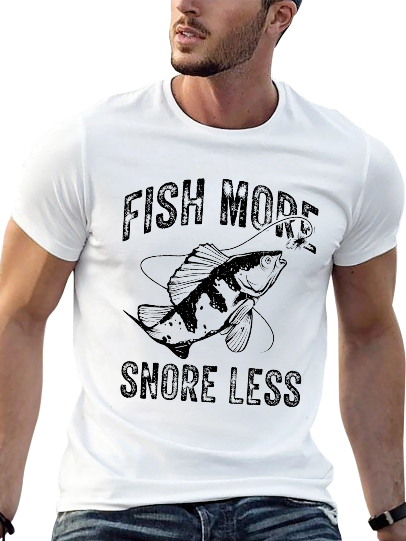 Fish More Snore Less Graphic Tee