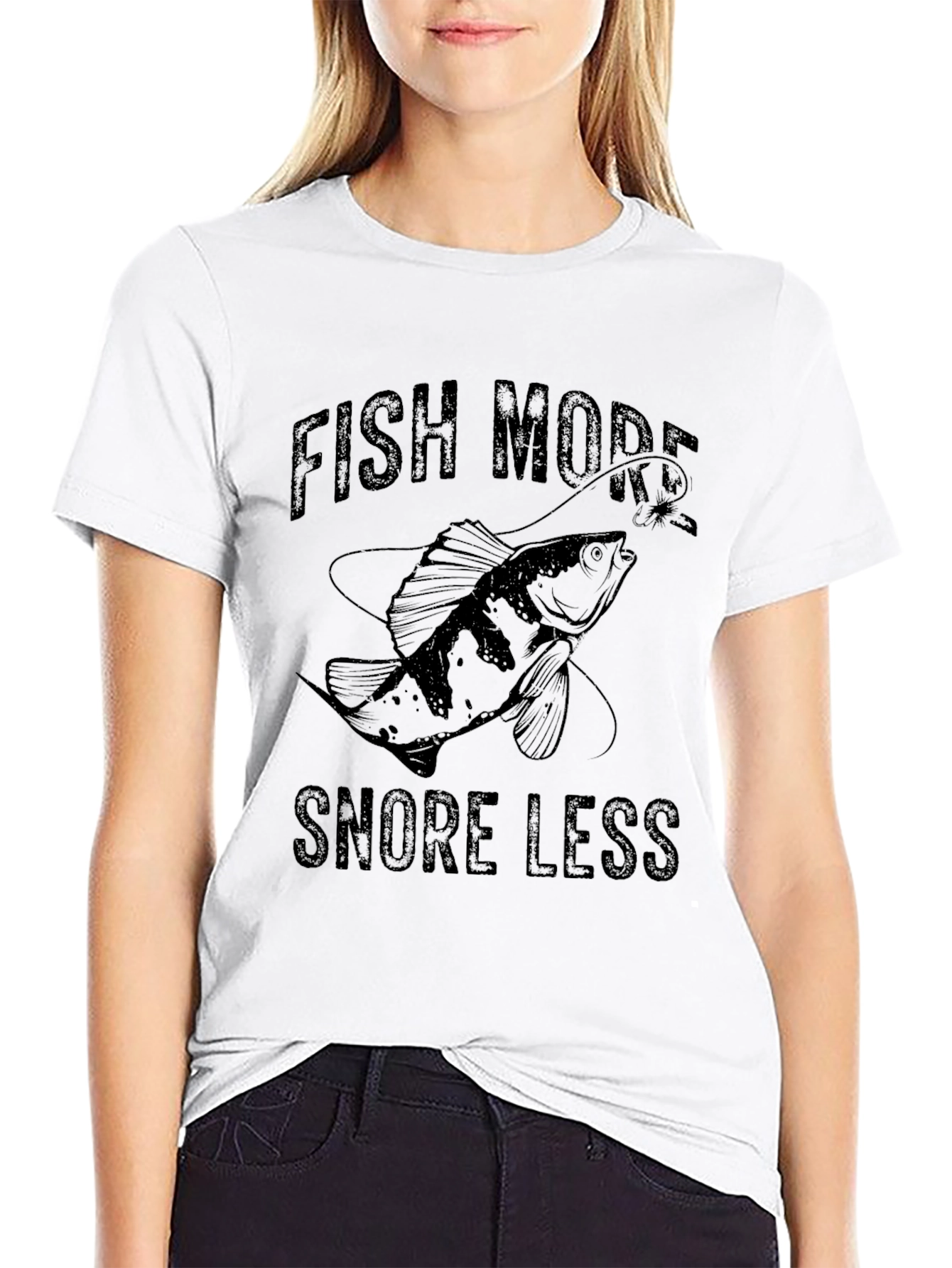 Fish More Snore Less Graphic Tee