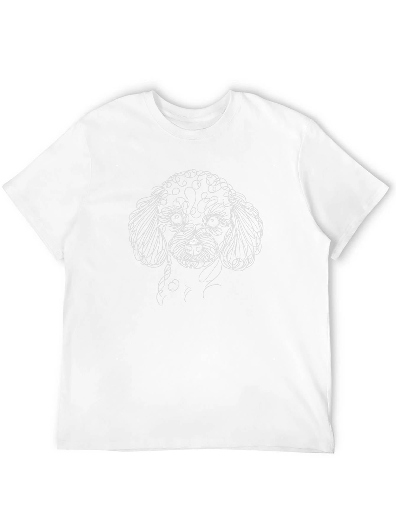 Dog Sketch Black Tee - Casual Graphic Print