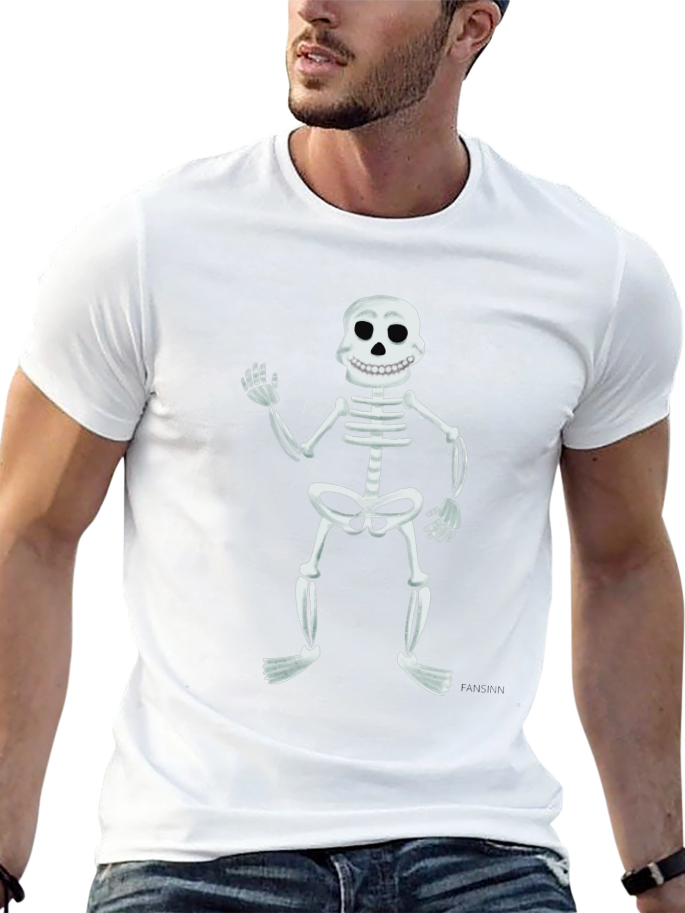 Skeleton Graphic Tee - Mens Black Short Sleeve