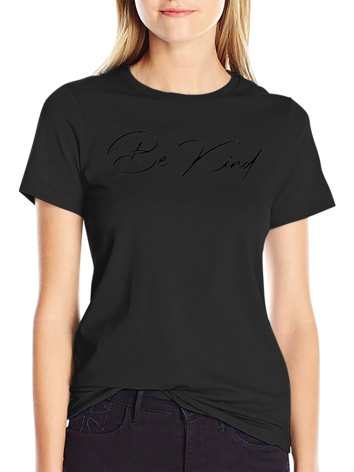 Be Kind Black T-Shirt - Stylish Casual Tee