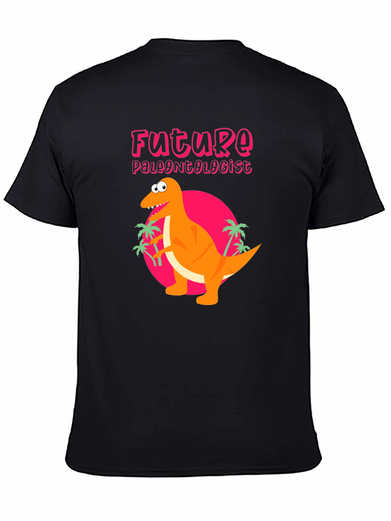 Future Paleontologist Dinosaur Black T-Shirt