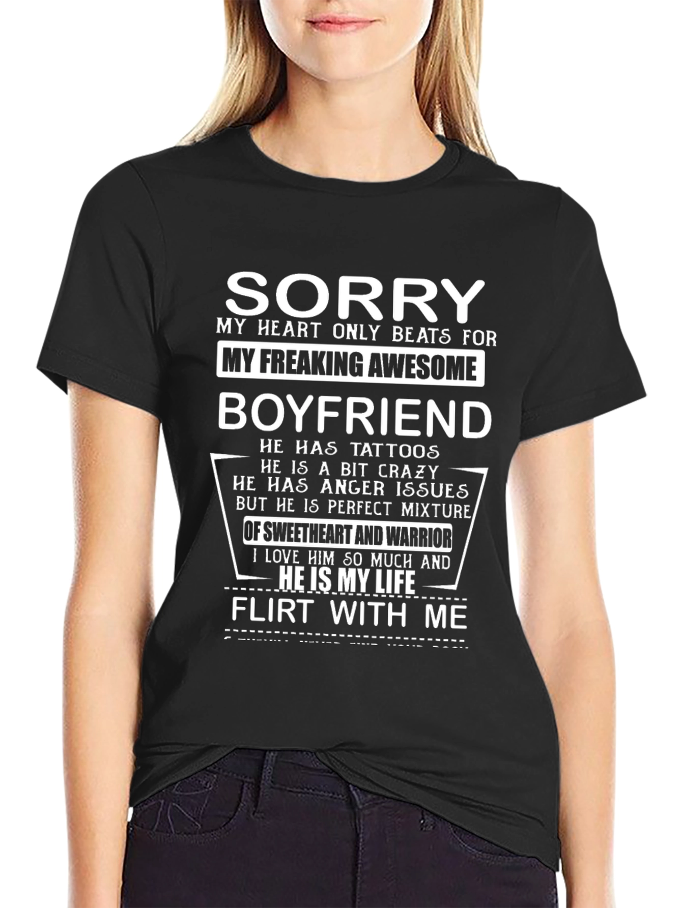 Sorry My Heart Boyfriend Graphic Tee