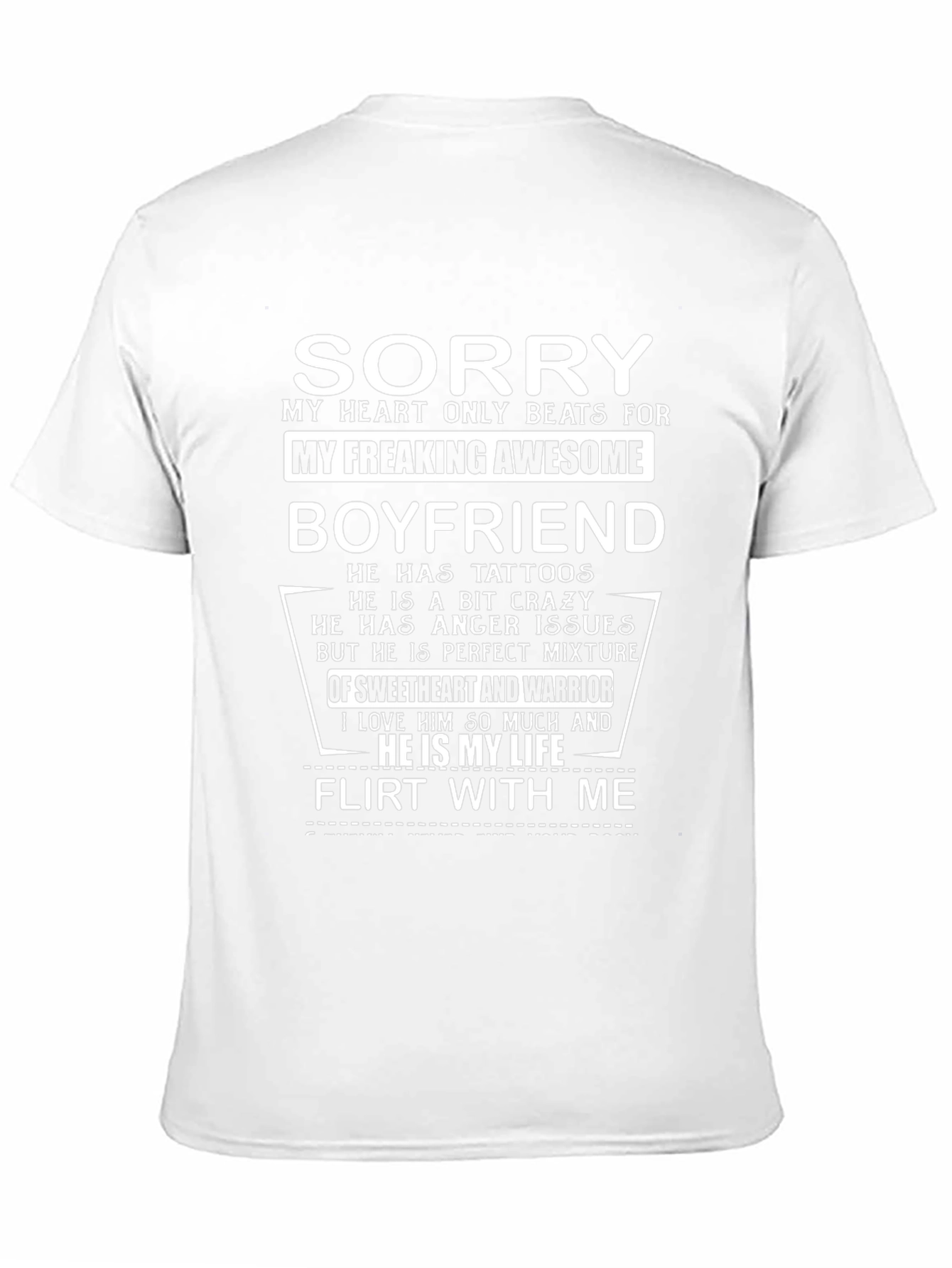 Sorry My Heart Boyfriend Graphic Tee
