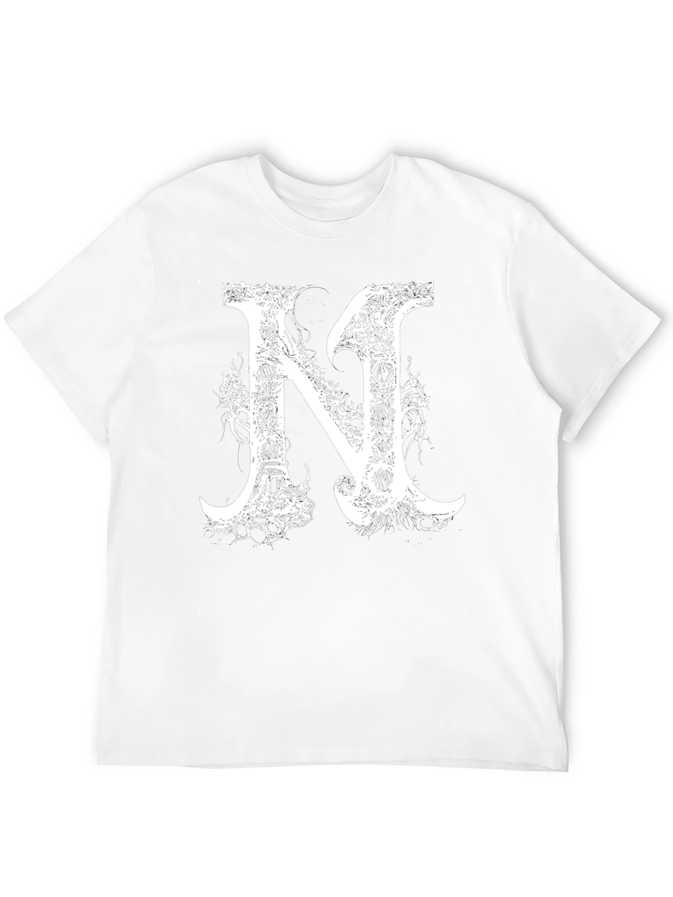 Skull Letter Graphic Black T-Shirt