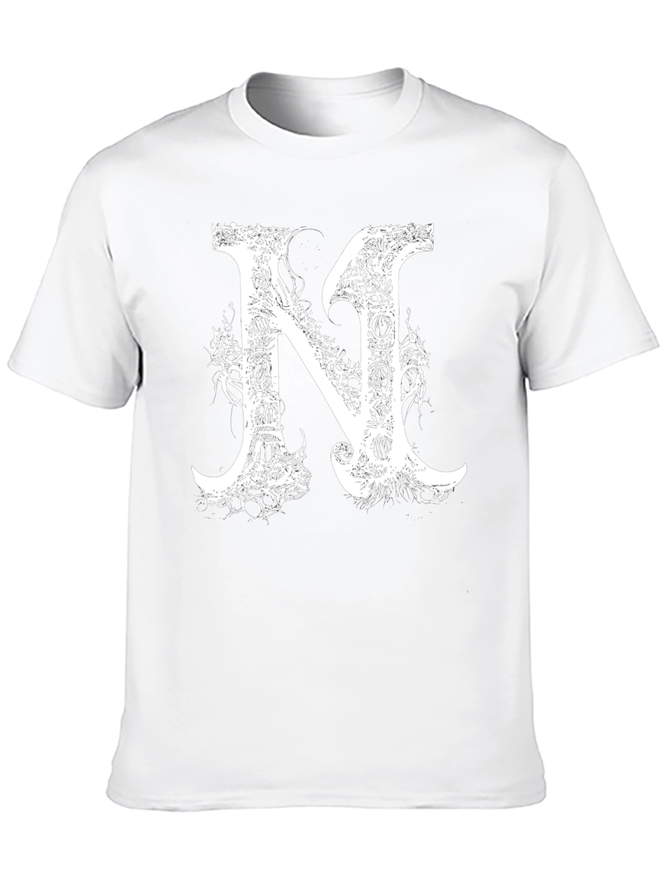 Skull Letter Graphic Black T-Shirt