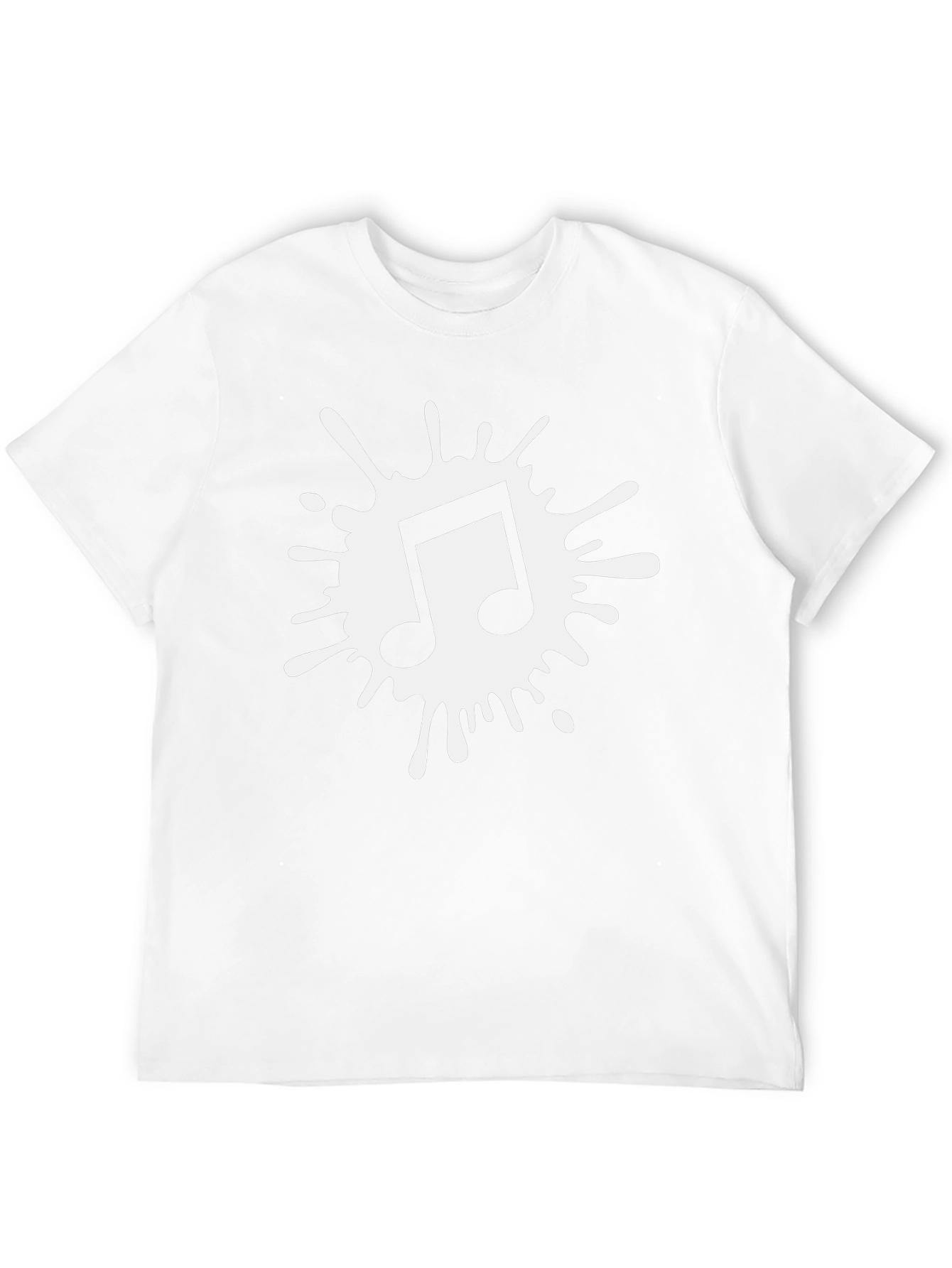 Musical Note Splash Graphic T-Shirt - Black
