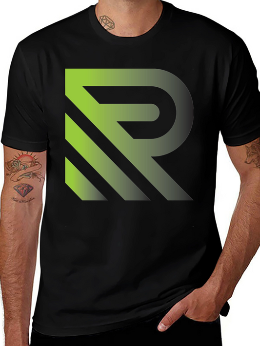 Modern R Graphic Black T-Shirt